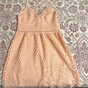 Abercrombie & Fitch Soft Peach Lace Dress
